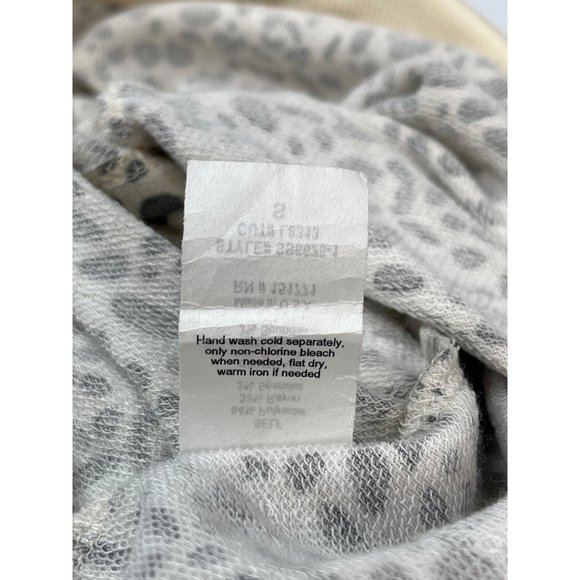 Le Lis Women's Drawstring Skirt Animal Print S Cream Gray Polyester Spandex - Picture 5 of 5